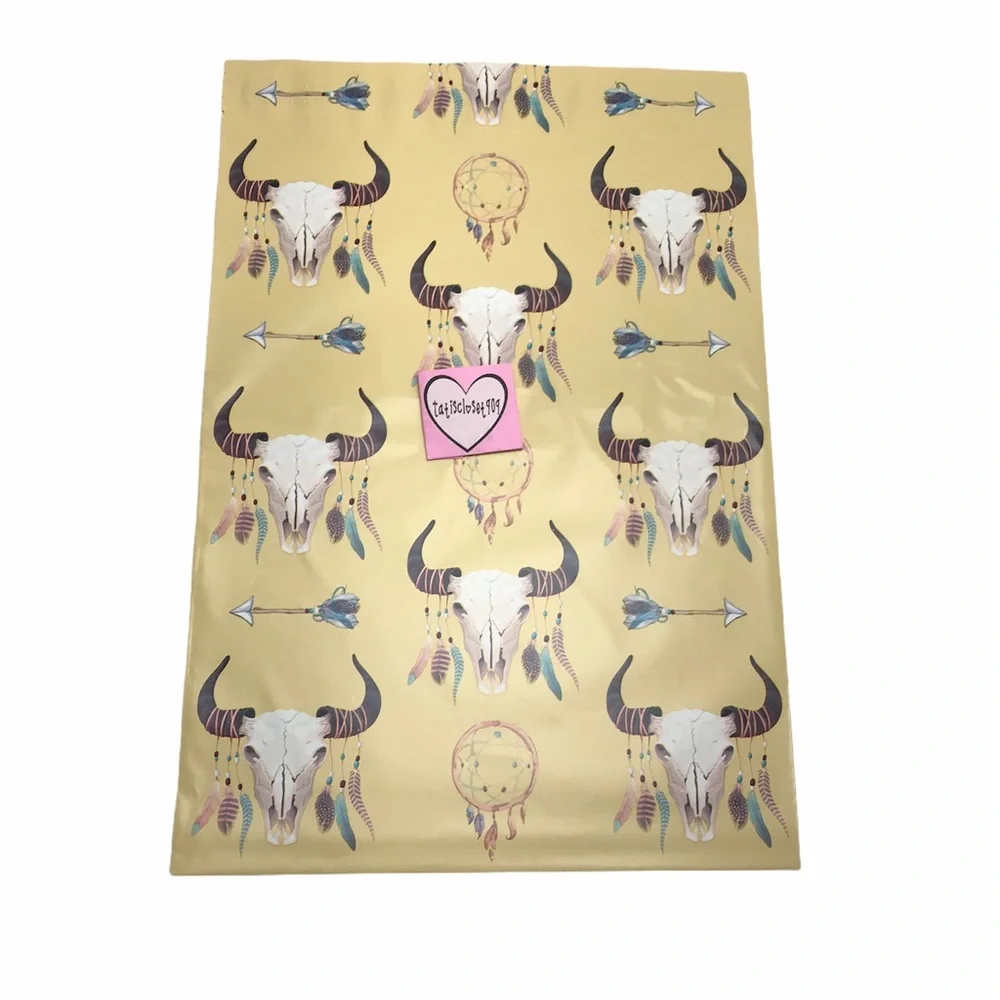 20 poly mailers boho skull print size 10x13